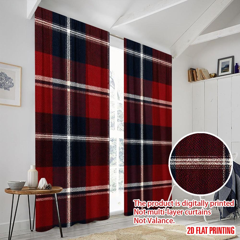 2pcs,2D Plane Printing Pattern Curtains Sleeping Orange Cat In Santa Hat Polyester Fabric (without Rod) Decorations Inside Use