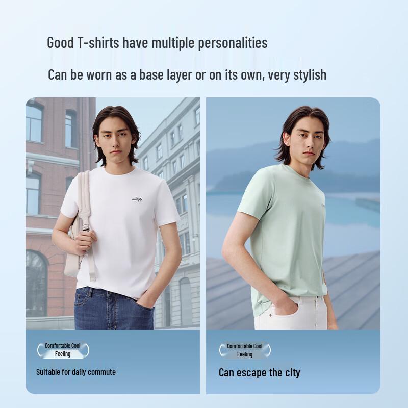 Hongdou Men s Cooling Sorona Short Sleeve T-shirt 180/96A