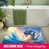 Pokemon Gyarados Ocean Splash Print Non-slip Doormat Soft Floor Mat for Home Decor