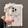 Simple Glue Sequin Bow for Apple 16 Promax Mobile Phone Case for IPhone 17 Transparent 13 Japanese and Korean 14