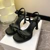 Fashion Stiletto Sandals Fashion Women's Shoes  Buckle Women's Sandals Cross Toe Luxury Girls Summer Stiletto Heels Womens Shoes