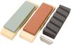 Naniwa Kensetsu Kogyo 4-Piece Whetstone Set with Stand, Medium Finish #1000, Rough Whetstone #220, Surface Refinishing Whetstone, Clip