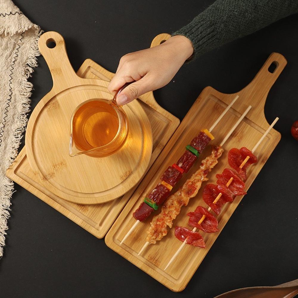 Rectangle Wooden Pizza Tray Wooden Bread Fruit Sushi Tray Durable Cutting Board  Food Display