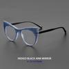 Latest Anti-blue Light Cat Eye Reading Glasses Trendy Color Blocking Frames HD Far-sighted Glasses Neutral Fashion Glasses To +4.0
