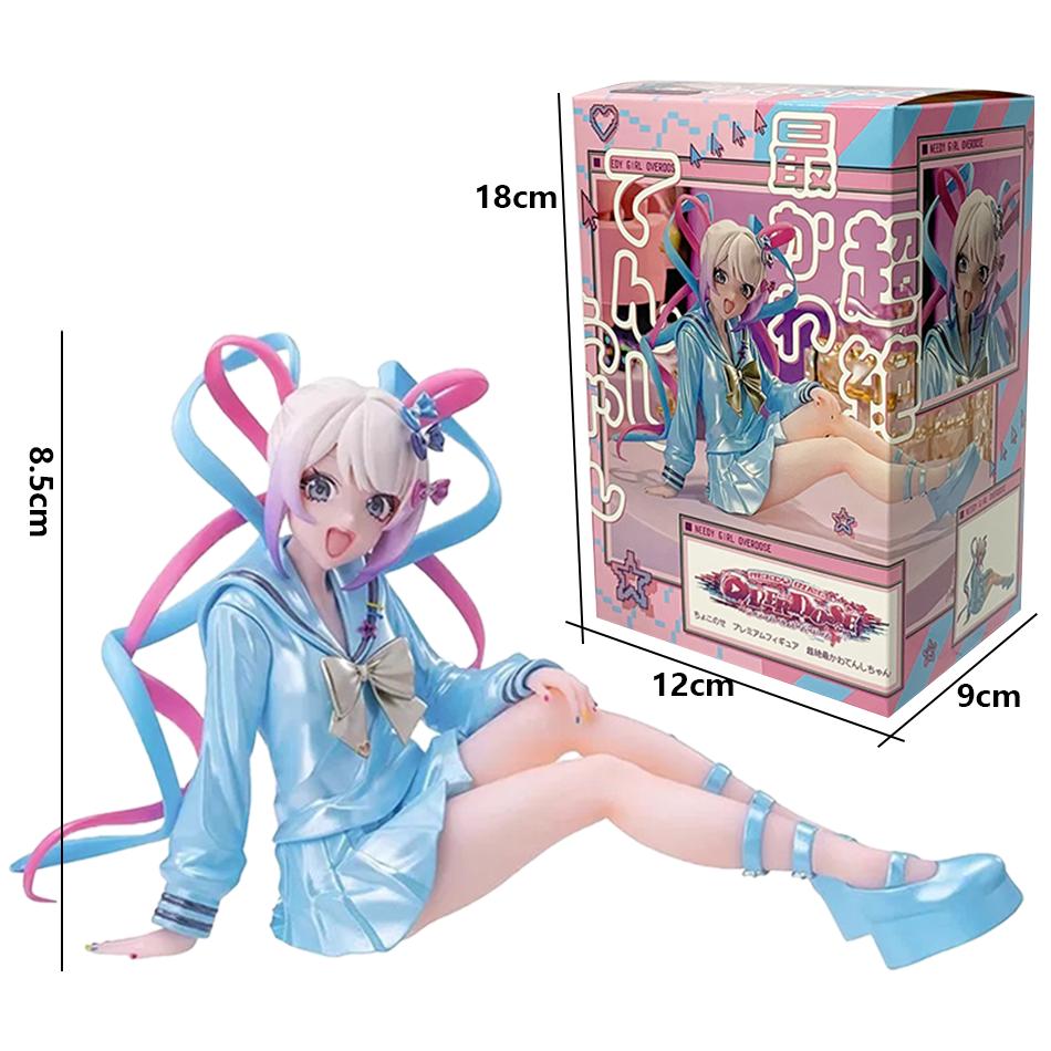 Chokonose Figura, PVC Anime Modelo Toy, Luminous Ornamento Presente, NEEDY GIRL OVERDOSE, Em Estoque