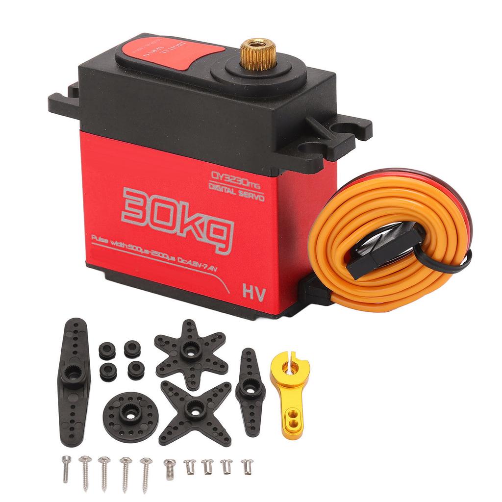 RC 30KG Servo Quick Response Aluminum Alloy 180 Degree Waterproof Digital Servo with Metal Arm for