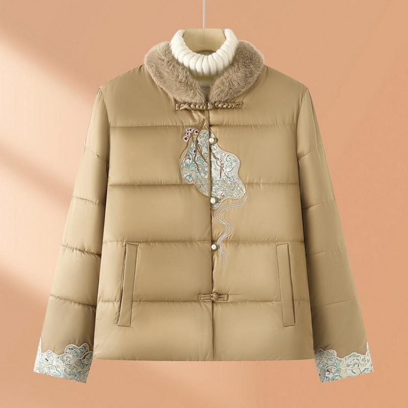 Padded jacket women's new winter warm padded jacket retro down padded jacket tide