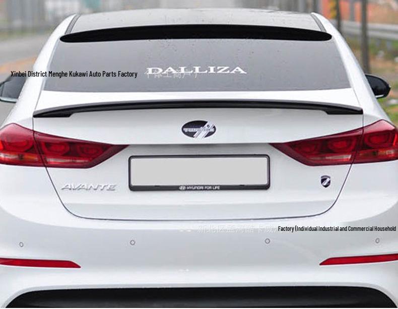Rear Spoiler Blade for 2016-2020 Hyundai Elantra - Sport Version No-Drill