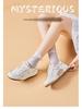 2025 Autumn Women's White Cowhide Leather Platform Sneakers - Height-Boosting German-Style Casual Shoes