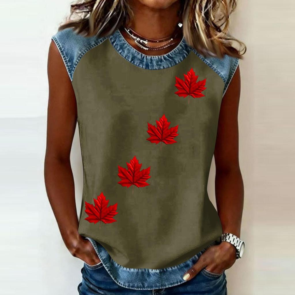Camiseta informal de manga larga para mujer con cuello redondo y estampado
