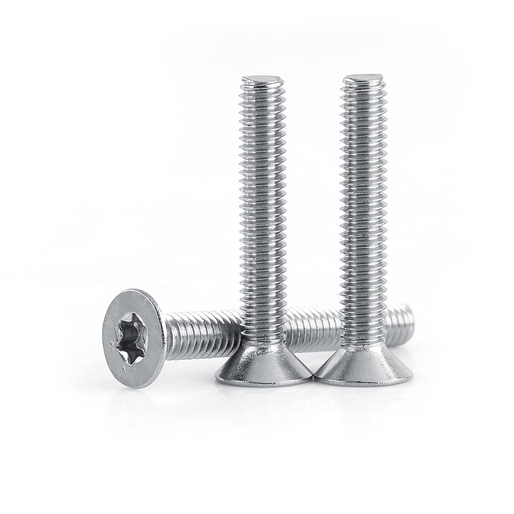50pcs M4 Stainless Steel SS304 Flat Head Star Drive Machine Screws S