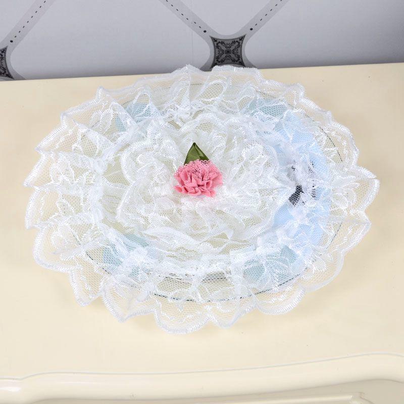 Fabric Lace Home Appliance Cover White Hollow Fabric Water Kettle Phone Cover Cloth Towel Multi-purpose Cover