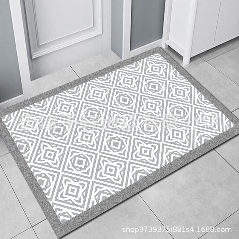Nordic National Wind Diatom Mud Mat Bathroom Toilet Absorbent Non-slip Dirty and Easy To Clean Porch Mat