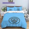 Man City2 Pattern Bedding Quilt Set  Home Decoration  Gift (1 * duvet cover + 2 * pillowcase  without core)