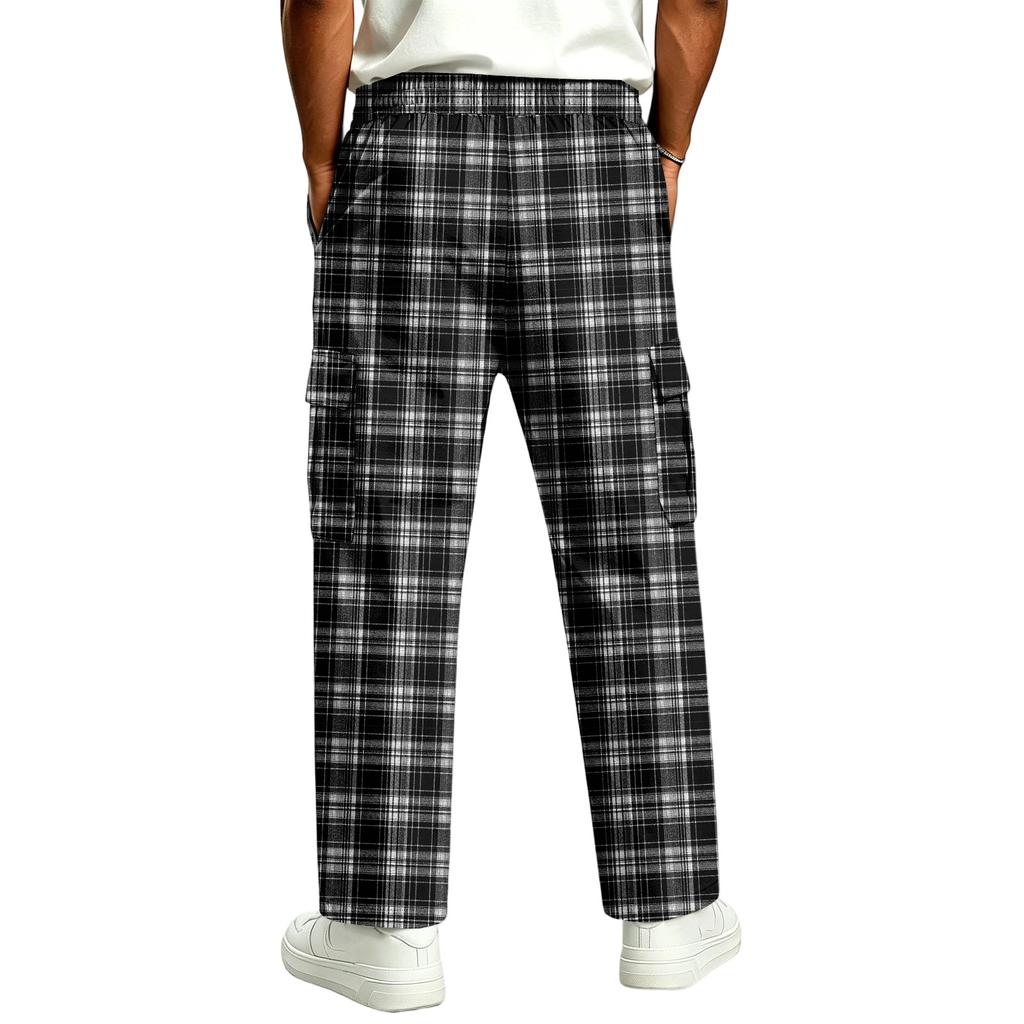 Men's Casual Straight-Leg Drawstring Jogger Pants for Commute and Sports