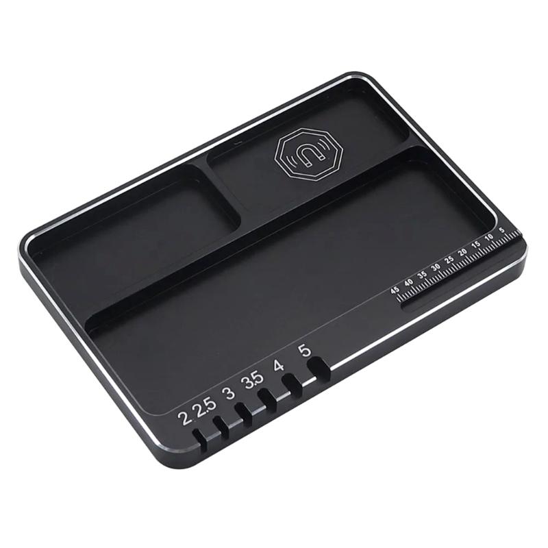 Screw Storage Tray with Integrated Magnetic Area & Measurement Functions Compact Magnetic Parts Tray for Small Parts 1