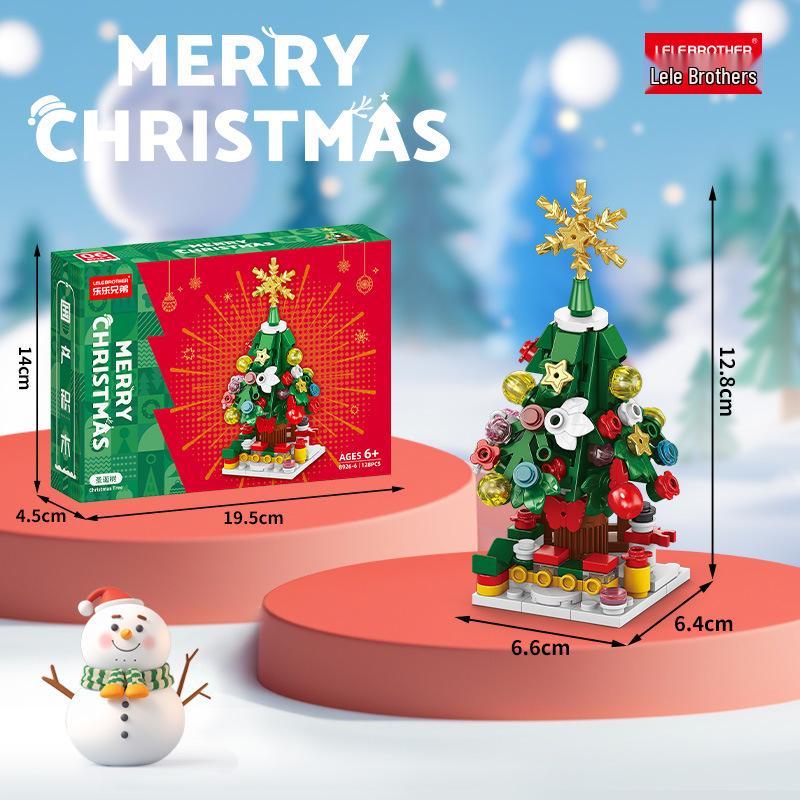 Christmas-Themed Lego-Compatible Building Blocks: Tree, Reindeer & Santa Set