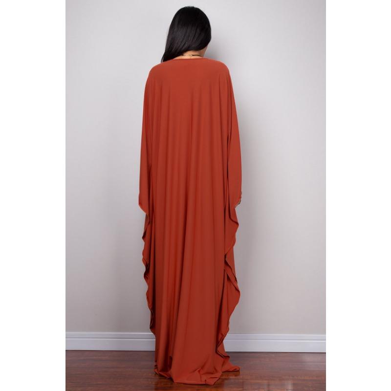 Damenmode Frühling Herbst Einfarbig Druck Langarm V-Ausschnitt Lockere Taille Freizeitkleider