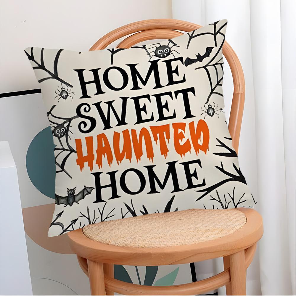 Halloween Printed Pillow Case for Home Living Room Single Sided Printed Cushion Cover Sofa Bedroom Decorative Pillow Case