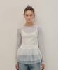 Kamino Organza Sleeveless Blouse White