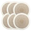 1pc Round Table Placemats with Tassels Bohemian Style Woven Round Tassel Table Restaurant Kitchen Table Decoration