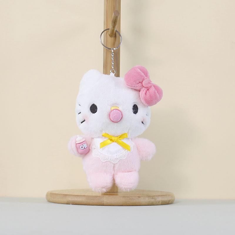 Sanrio Kuromi Plush Keychain With Pp Cotton Filling For Bag Decor And Collecting