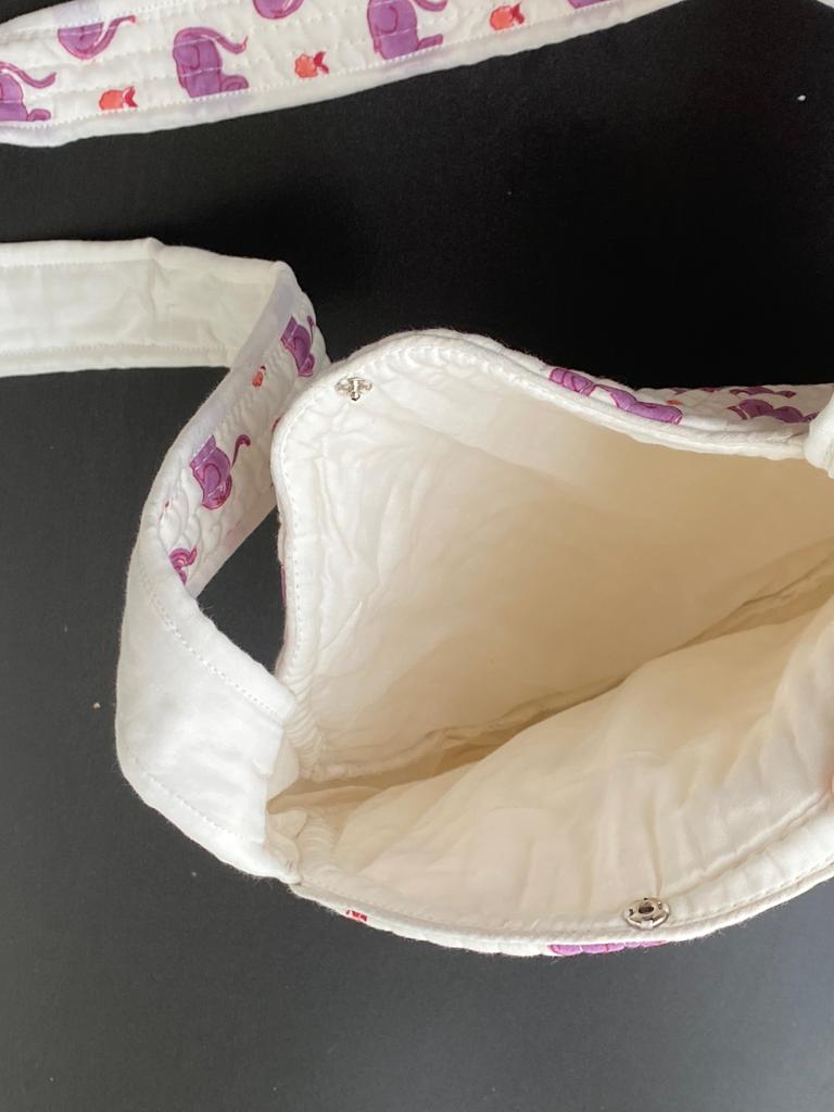 Round Sling Bag- Blockprint