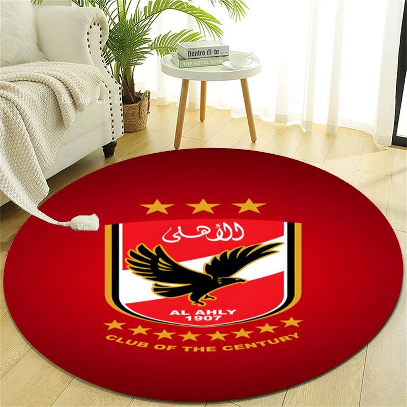 Personalized Al Ahly FC Round Chair Office Rug - Perfect for Mat, Office Chair & More - Ideal Gift for Birthdays and Holidays