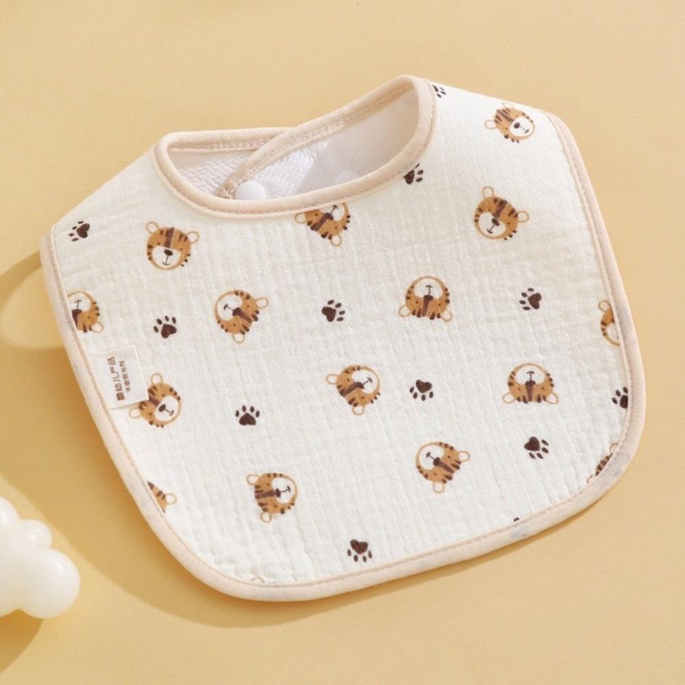 Cartoon Print Baby Bibs Cotton Newborn Saliva Towel New Burp Cloths