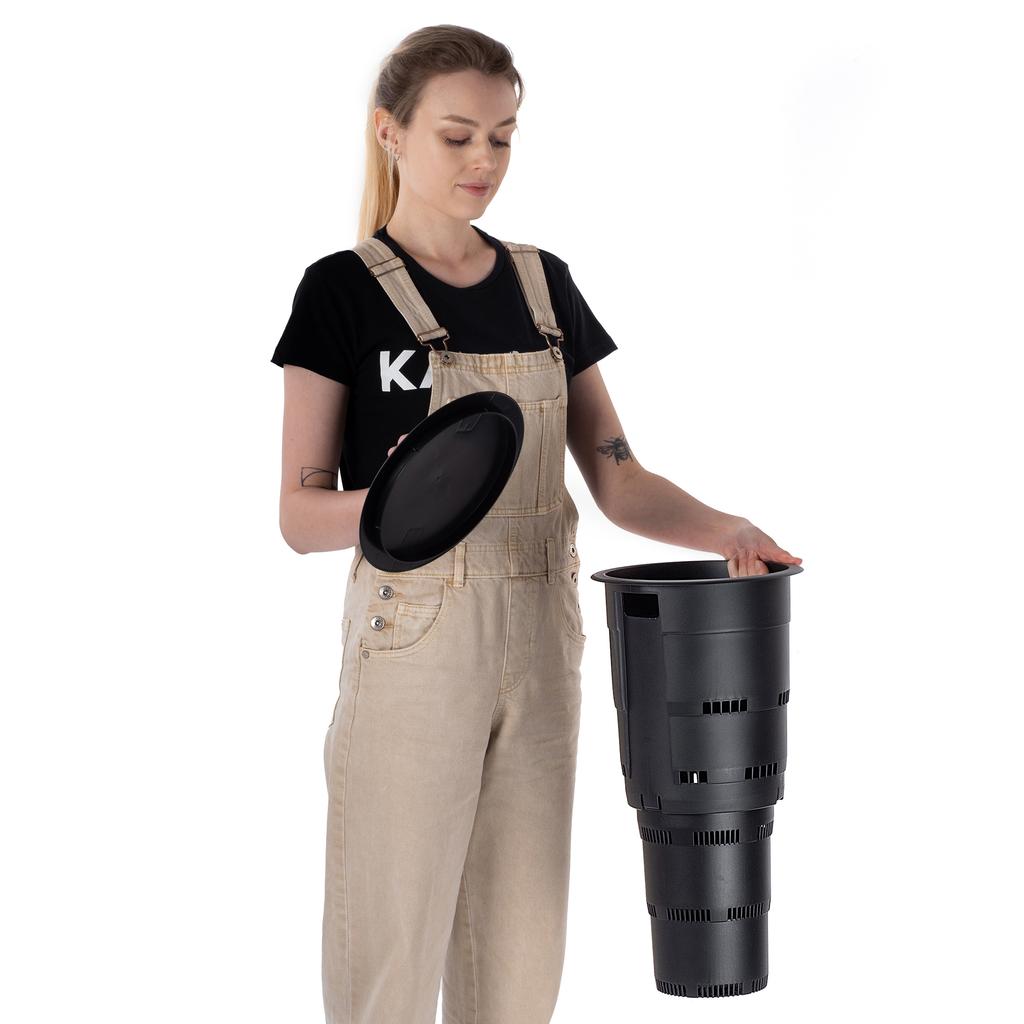 KADAX Podzemní kompostér 11L modulární sada zahradního kompostu se 3 hloubeními