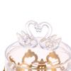 12Pcs Plastic Candy Box Golden Silver Crown Swan Transparent Packaging Candy Box Birthday Wedding Candy Box Party Supply
