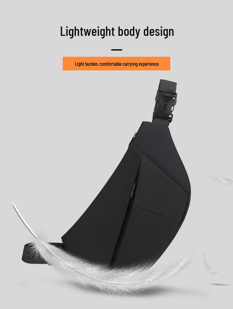 Men's Crossbody Bag: Stylish Cross-Border Single Shoulder Bag for Outdoor Sports, Cycling, Casual Travel, and Commute - High-End Chest Bag.