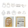 10Pcs Halloween Punpkins Bat Skull Clay Cutter Clay Earring Cutter Set for Earrings Making, Halloween Clay Earring Molds