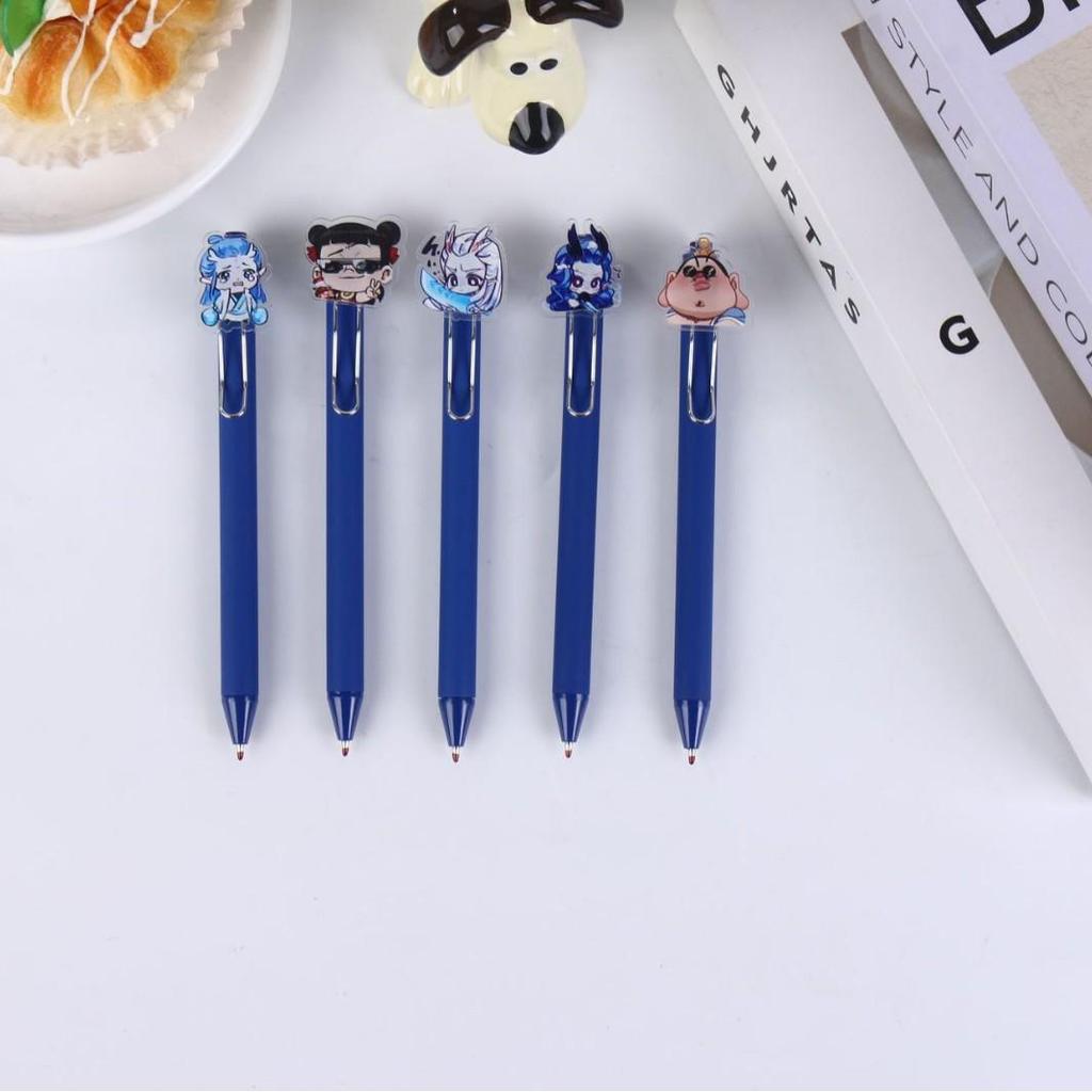 Nezha 2: Demon Child's Uproar Quick-Dry Gel Pen, 0.5mm Black Ink, National Tide Animation Style.