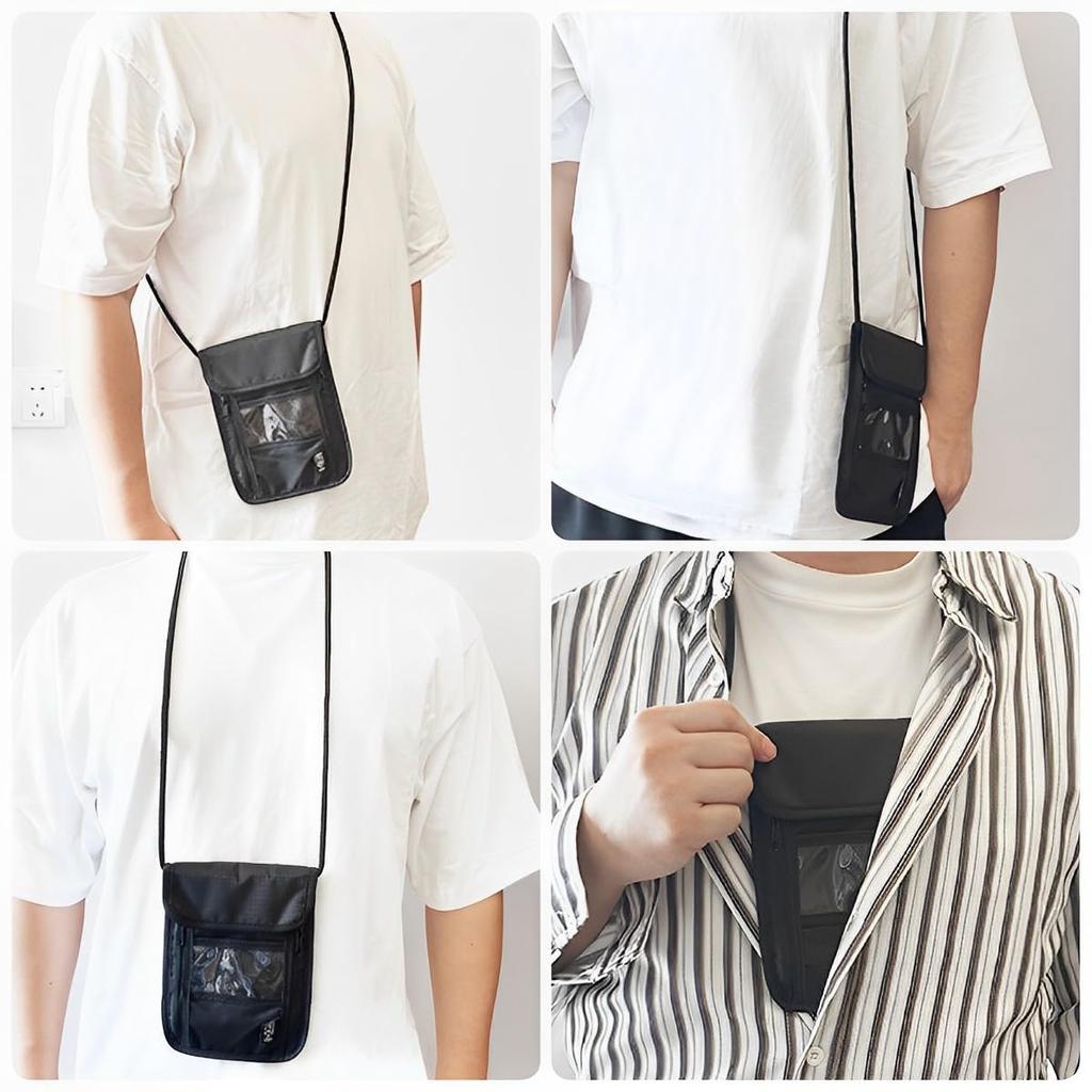 Passport Hanging Around the Lightweight and Security Skimming Passport Overseas [Yoeeco] Case, Neck, Ultra-thin, Pouch, Prevention, Cover, Travel,