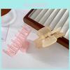 Elegant Jelly Color Medium Hair Claw Clip For Women Stylish Geometric Design In Various Colors