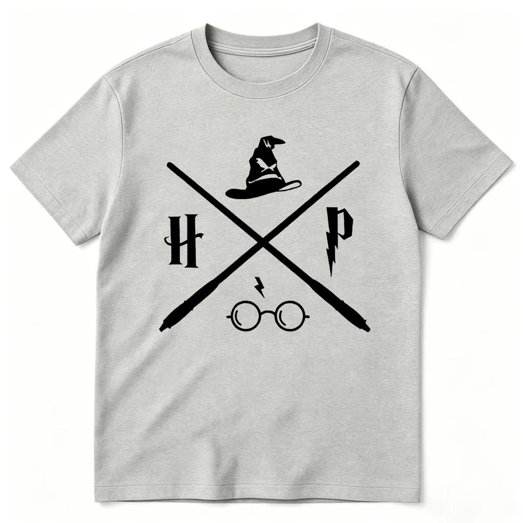 Harry Potter Glasses Moving Logo Funny Graphic T-shirt, Unisex Fashion High Quality Short Sleeve Women And Men T-shirt