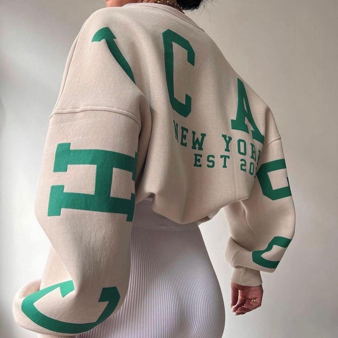 BITCED Женская повседневная модная толстовка с толстым верхом и длинными рукавами — фото 4