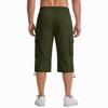 Men’s Casual 3/4 Length Cargo Shorts Elastic Waist Relaxed Fit Lightweight Multi Pocket Knee Length Pants