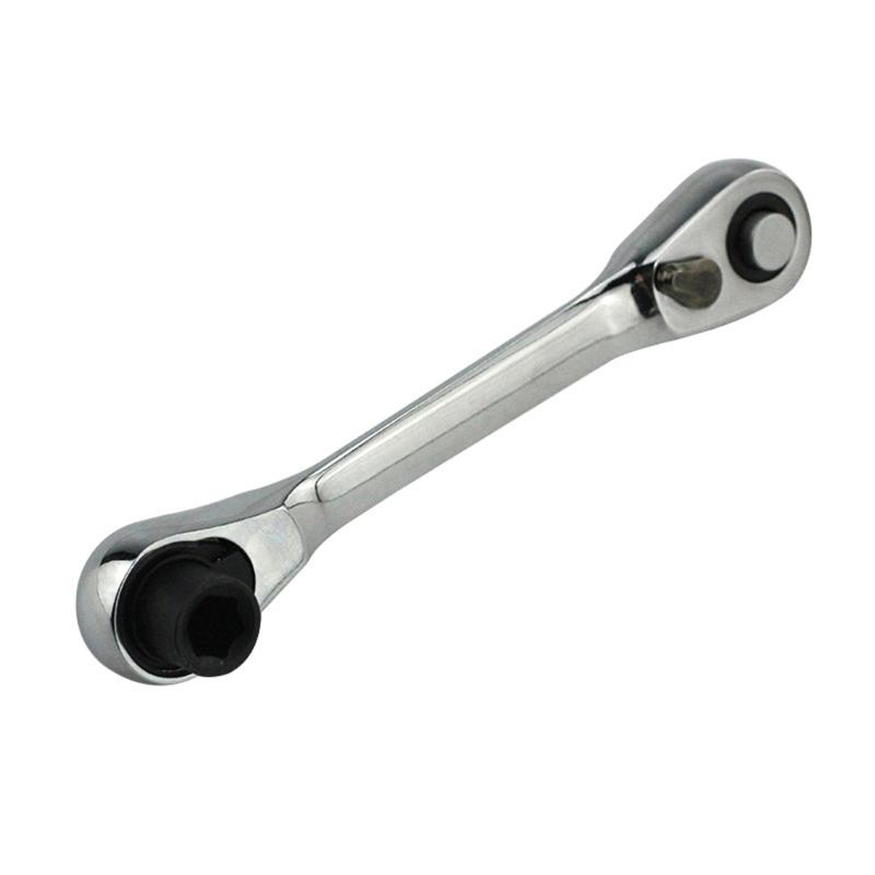1/4Inch Mini Ratchet Wrench 72 Tooth With Double Drive Heads For Tight Space Alloy Steel Construction 99mm