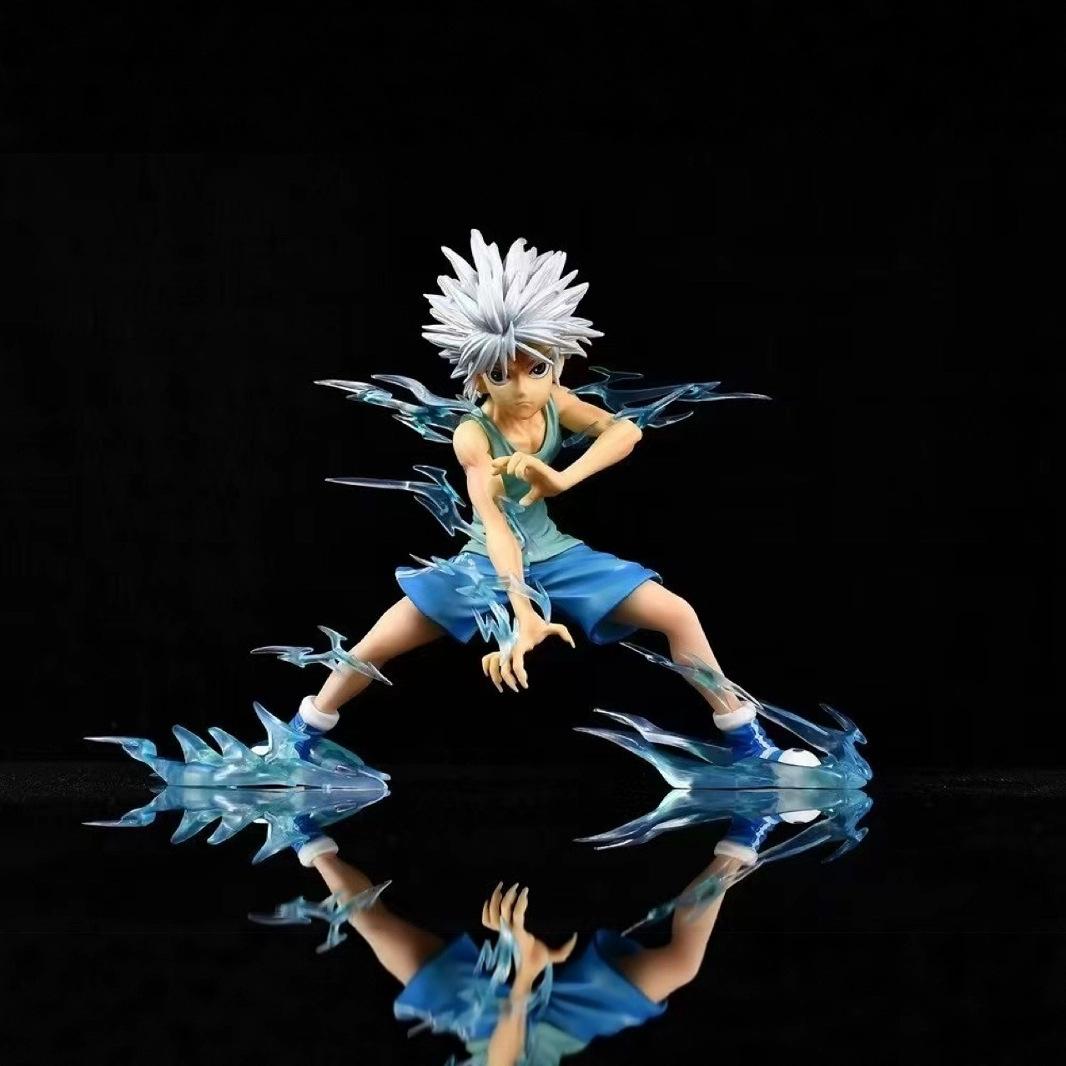 

Anime Hunter x Hunter Battle Figure Killua Zoldyck Pvc Action Statue GK Model Collection Toy Decoration Children Christmas Gift