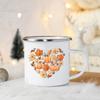 Tis The Season Enamel Mug Pumpkin Spice Fall Coffee Mug Cute Autumn Coffee Latte Cup Campers Gifts Ideas Cup Autumn Drinks