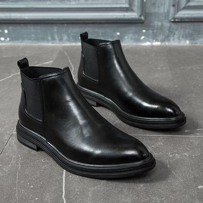 Scarpe in pelle di lusso stivali da uomo scarpe oxford formali in pelle stivali eleganti invernali stivaletti alla caviglia da uomo Chelsea da lavoro 38-48
