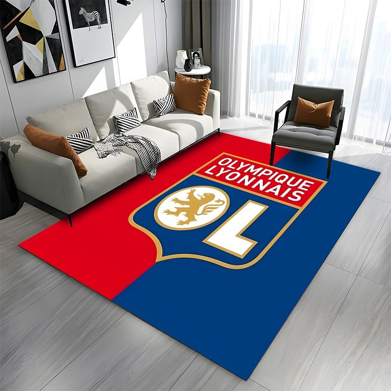 Olympique Lyonnais Logo Design Patterned carpet a non slip rug suitable for all seasons and any setting, gift