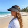 Breathable Straw Sun Cap Adjustable Wide Brim Beach Hat Simple Summer Visors Hat  Beach