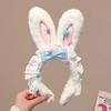 Women's Plush Heart-Eared Rabbit Headband: Cute Hair Clip & Face Wash Accessory