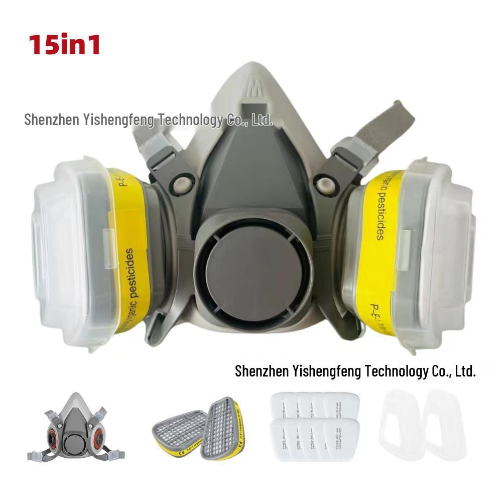 6200 Model Multi-purpose Gas Mask for Painting, Pesticides, Decoration, Grinding, Chemical Handling, Firefighting, and Mining Dust Protection.