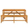 Garden Dining Set 3 pcs Brown Solid Acacia Wood