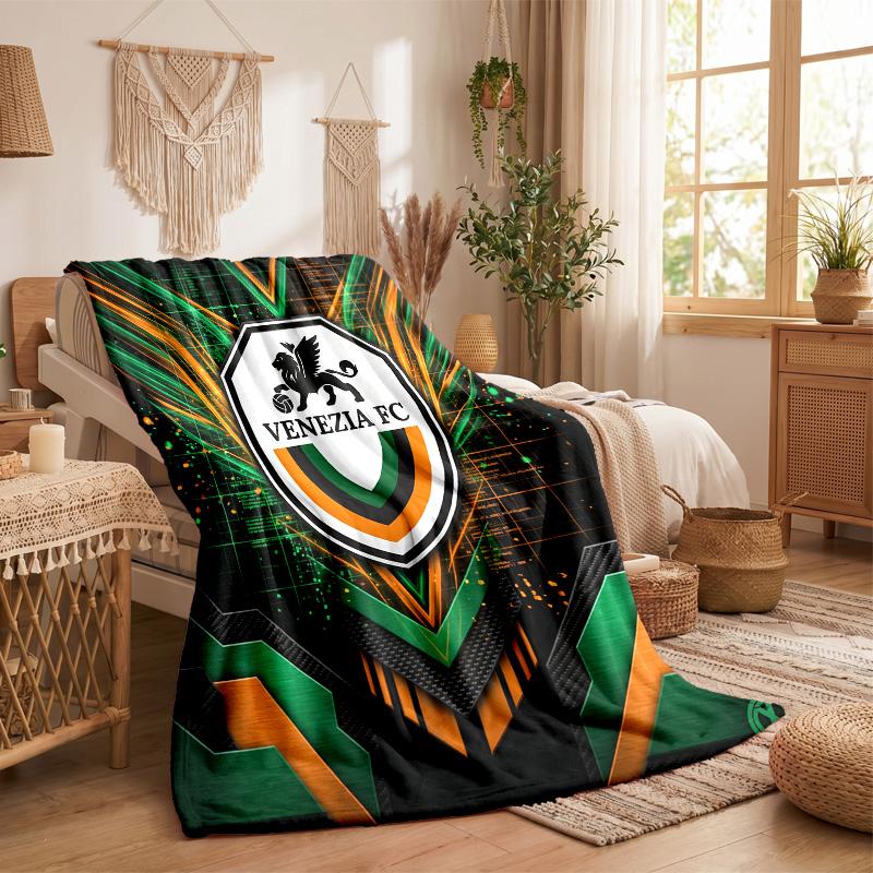 Venezia FC Football Print Flannel Blanket Soft Warm Sofa Bed Throw Blanket For Home Office Bedroom