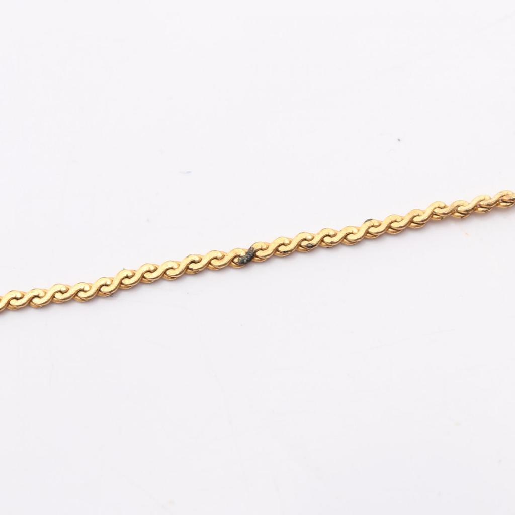 Used Dior CD Logo Necklace Gold Plated Gold Used